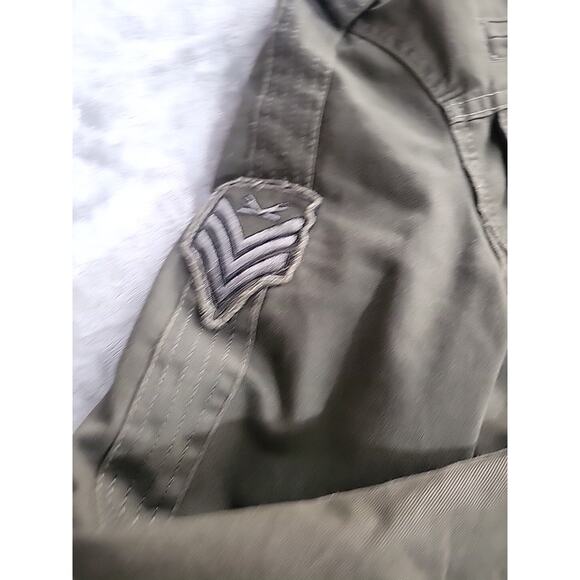 Wenven Jacket Men Sz (M) Green Full Zip Utility Military Lapel Cotton 100% - Picture 5 of 10